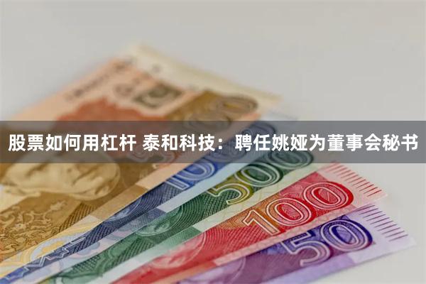 股票如何用杠杆 泰和科技：聘任姚娅为董事会秘书