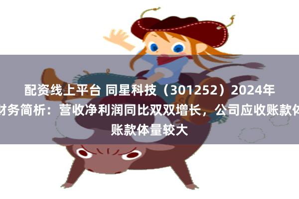 配资线上平台 同星科技（301252）2024年三季报财务简析：营收净利润同比双双增长，公司应收账款体量较大