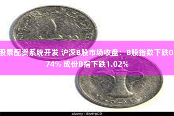 股票配资系统开发 沪深B股市场收盘：B股指数下跌0.74% 成份B指下跌1.02%